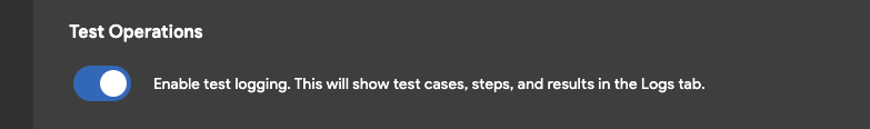 Enable Test Logging
