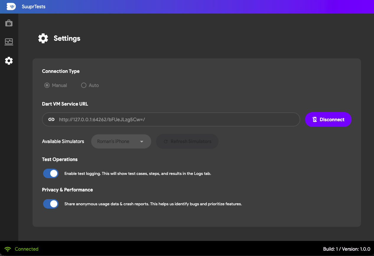 Disconnect from app