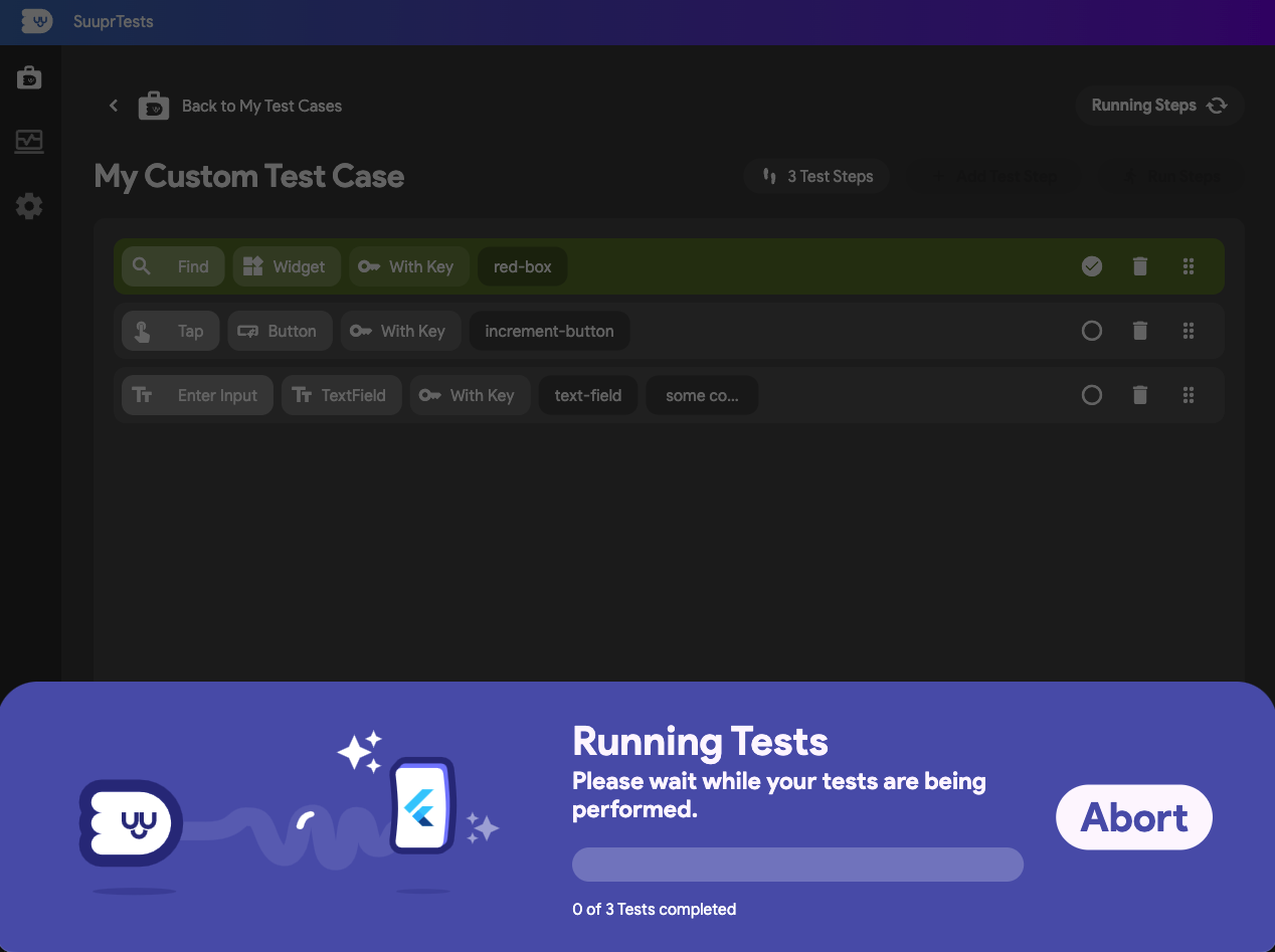 Running Test Steps inside a Test Case