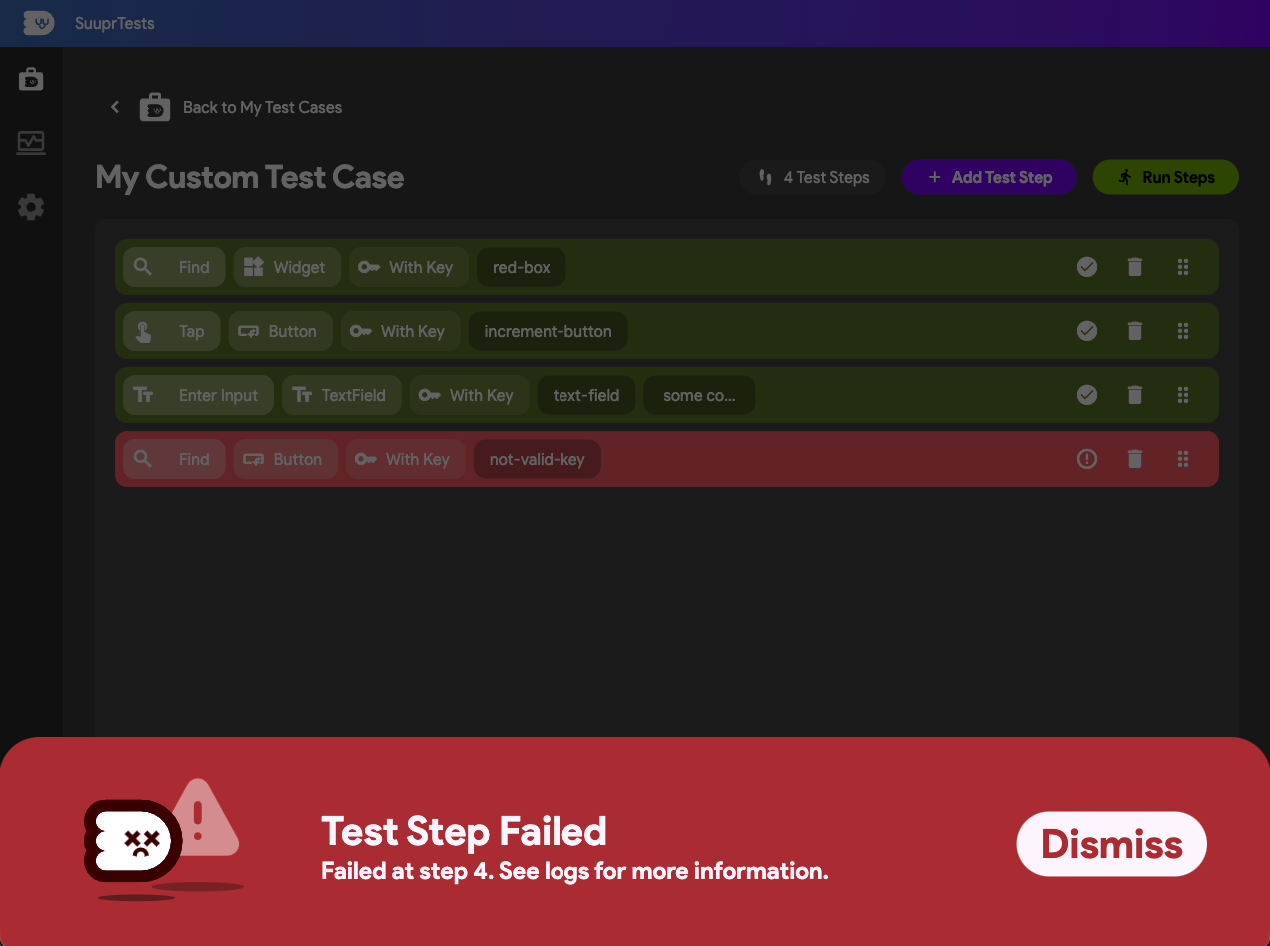 Failure during Run